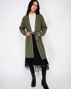 Femme C & JO Cachemire Gilets Et Cardigans^Cardigan en Cachemire mélangé Béatrice kaki