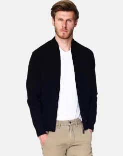 Cardigan en Cachemire mélangé Corentin noir-C&Jo Sale