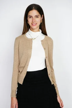 Femme Assuili Gilets Et Cardigans^Cardigan en Cachemire mélangé ras de cou camel