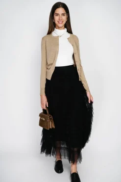 Femme Assuili Gilets Et Cardigans^Cardigan en Cachemire mélangé ras de cou camel