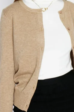 Femme Assuili Gilets Et Cardigans^Cardigan en Cachemire mélangé ras de cou camel