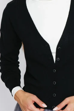 Femme Assuili Gilets Et Cardigans^Cardigan en Cachemire mélangé col V noir