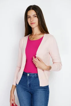 Femme Assuili Gilets Et Cardigans^Cardigan en Cachemire mélangé col V rose