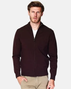 Cardigan en Cachemire mélangé Corentin café-C&Jo Sale