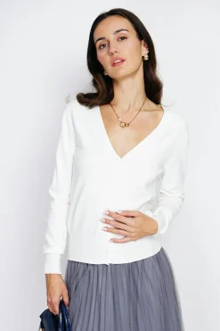 Femme Assuili Gilets Et Cardigans^Cardigan en Cachemire mélangé col V naturel