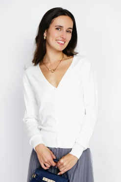 Femme Assuili Gilets Et Cardigans^Cardigan en Cachemire mélangé col V naturel