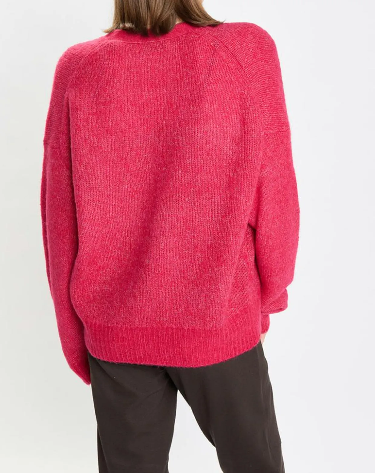 Cardigan en Laine & Alpaga mélangés framboise-Marc O'Polo Sale