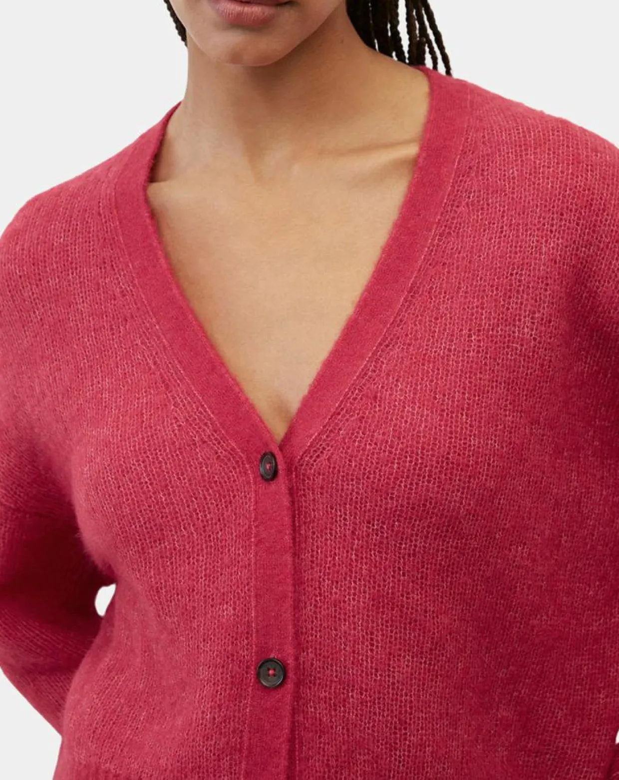 Cardigan en Laine & Alpaga mélangés framboise-Marc O'Polo Sale