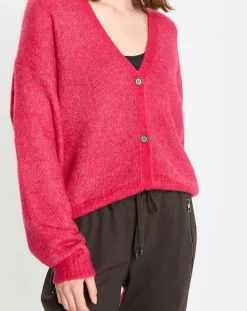 Cardigan en Laine & Alpaga mélangés framboise-Marc O'Polo Sale