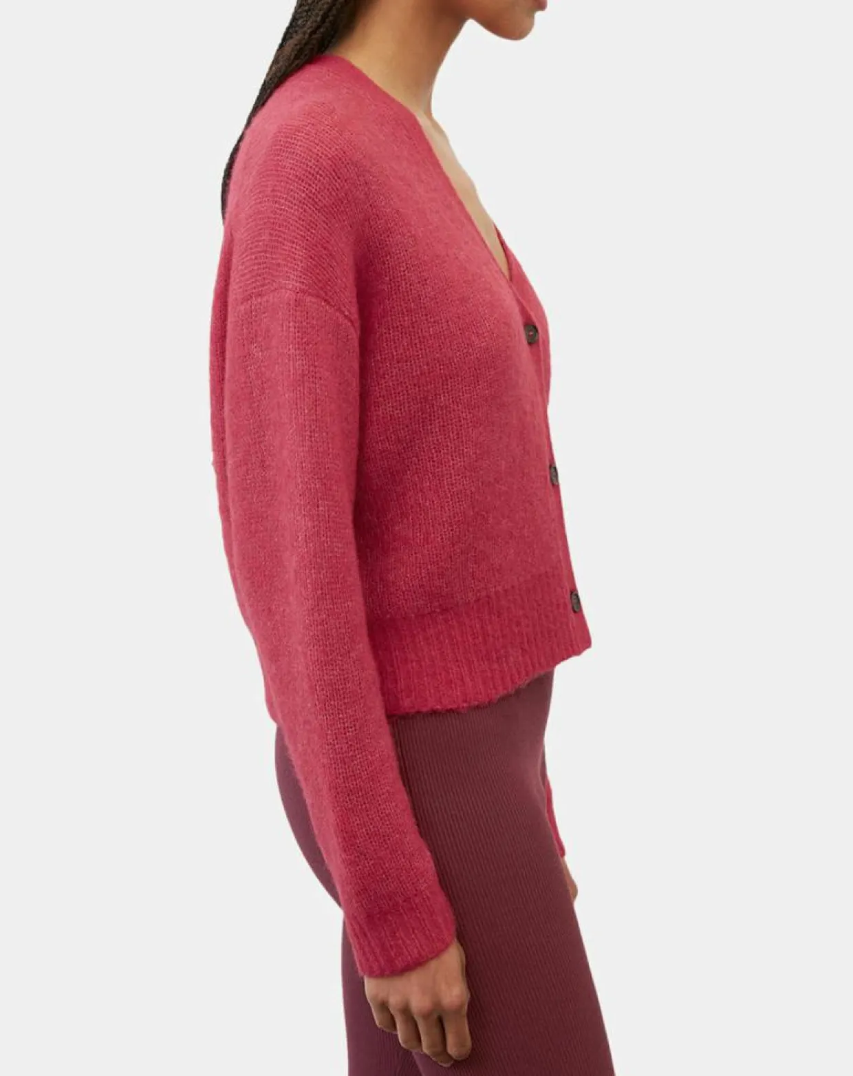 Cardigan en Laine & Alpaga mélangés framboise-Marc O'Polo Sale