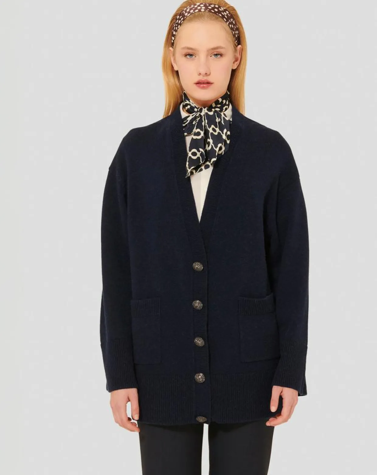 Cardigan en Laine & Alpaga Ginger nuit-Tara Jarmon Discount