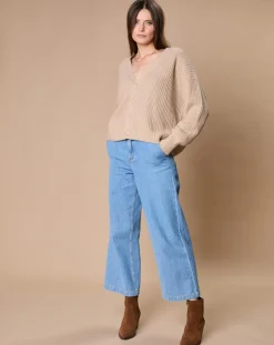 Femme Oscar et Louise Gilets Et Cardigans^Cardigan en Laine & Cachemire mélangés Noémie beige chiné