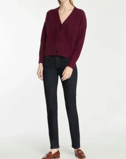 Femme Galeries Lafayette Gilets Et Cardigans^Cardigan en Laine & Cachemire Fabiola T col V bordeaux