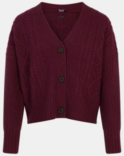 Femme Galeries Lafayette Gilets Et Cardigans^Cardigan en Laine & Cachemire Fabiola T col V bordeaux