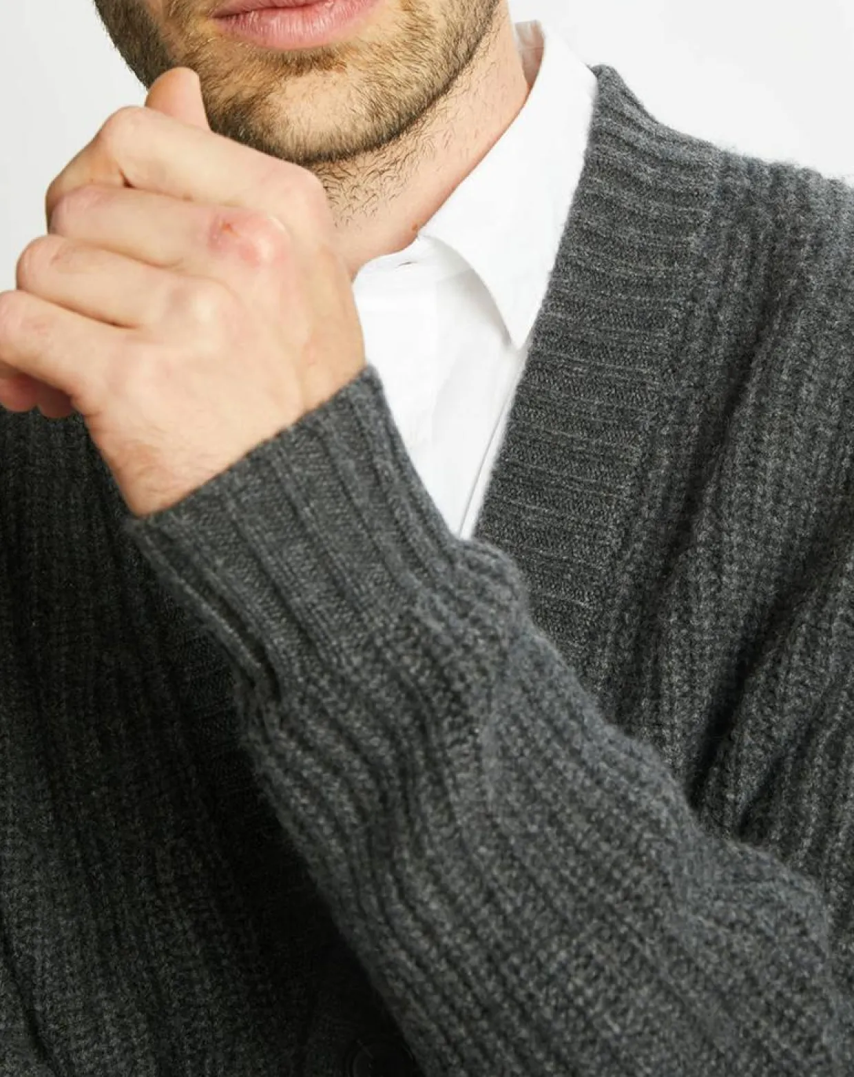 Homme Galeries Lafayette Gilets Et Cardigans^Cardigan en Laine & Cachemire Potecard Gulet Boxy gris foncé