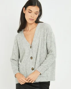 Femme Lauren Vidal Gilets Et Cardigans^Cardigan en Laine & Mohair mélangés Basal à sequins gris