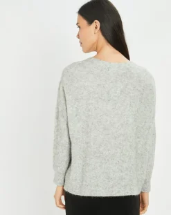 Femme Lauren Vidal Gilets Et Cardigans^Cardigan en Laine & Mohair mélangés Basal à sequins gris