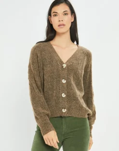 Cardigan en Laine & Mohair mélangés Seven moka-Lauren Vidal