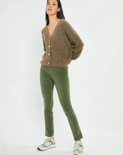Cardigan en Laine & Mohair mélangés Seven moka-Lauren Vidal