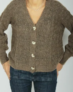 Cardigan en Laine & Mohair mélangés Seven moka-Lauren Vidal