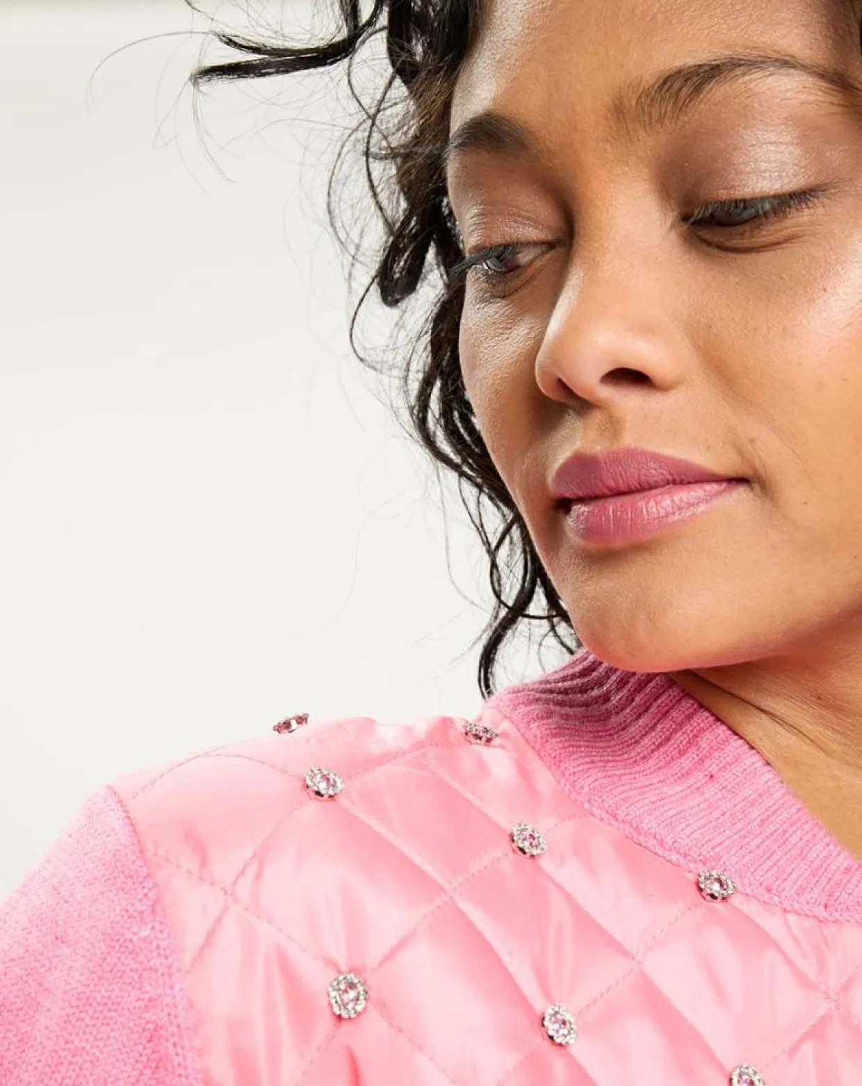 Cardigan en Laine mélangée Nuage rose-Manoush Sale