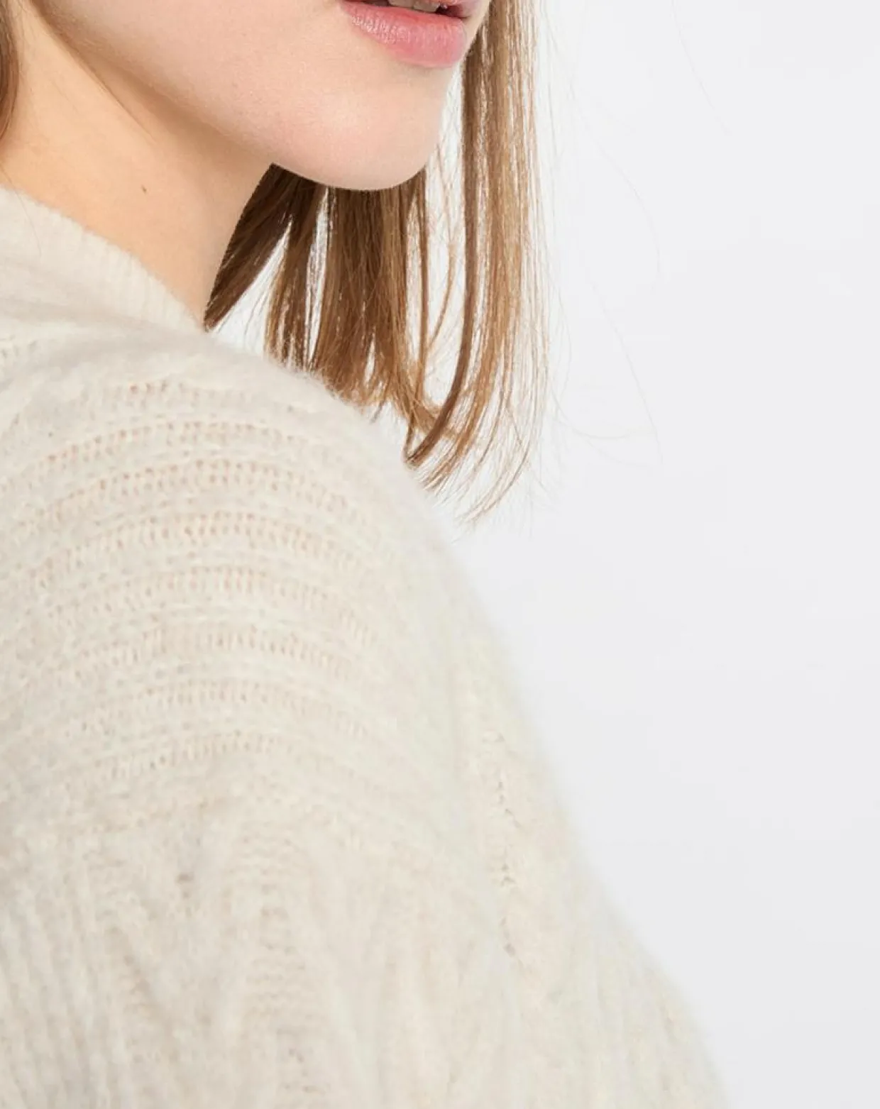 Cardigan en Laine mélangée à torsades écru-Marc O'Polo Discount