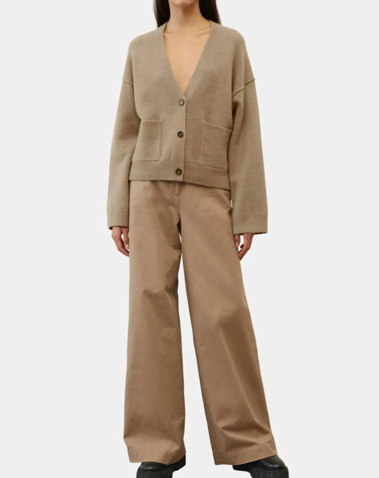 Cardigan en Laine mélangée marron clair-Marc O'Polo Clearance