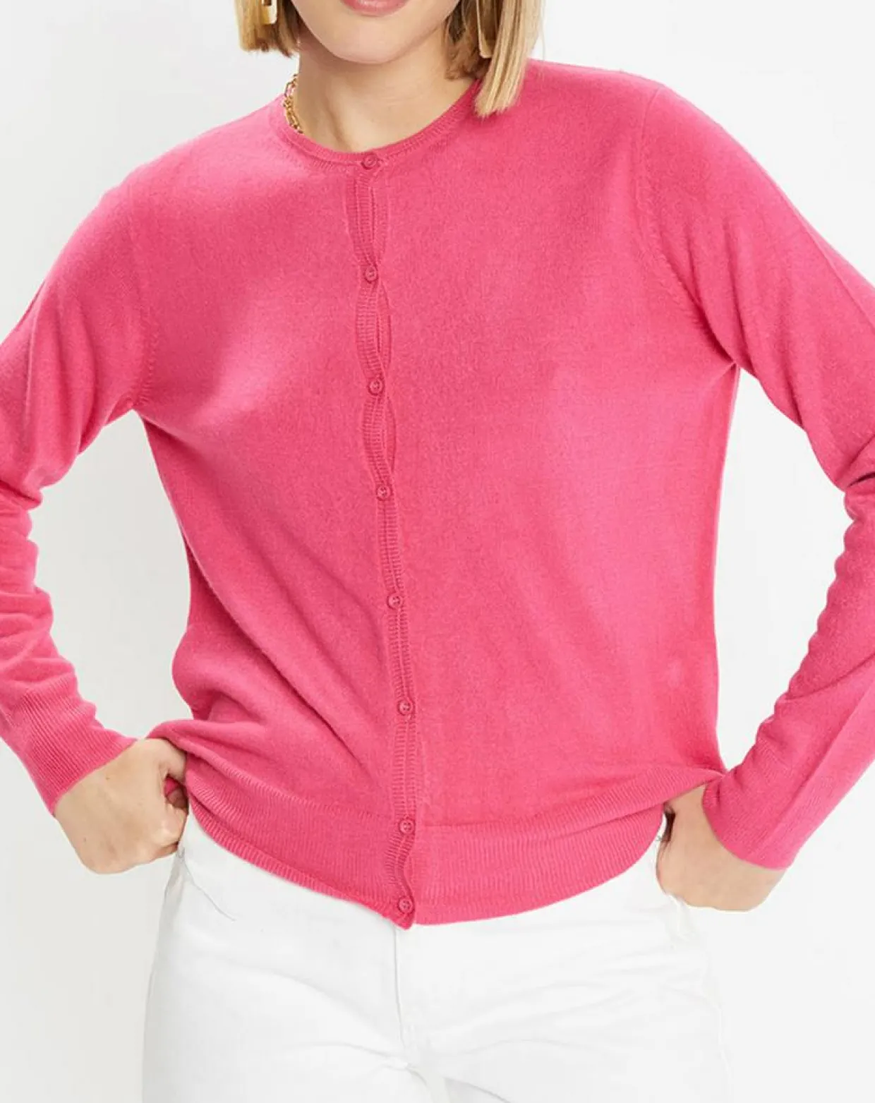 Femme Galeries Lafayette Gilets Et Cardigans^Cardigan en Maille fine Fanny rose
