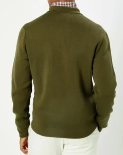Cardigan en Maille kaki-Hackett London Outlet