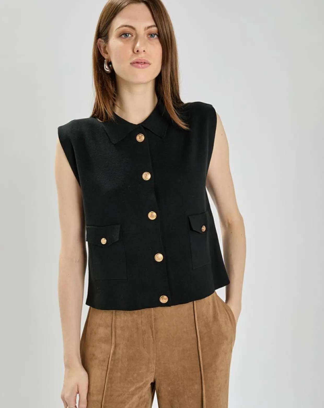 Cardigan Levamaya noir-An'ge Clearance