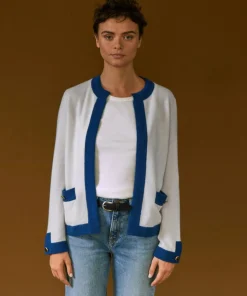 Cardigan Octavie, contraste blanc-Rodier Best