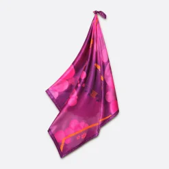 Carré 100% Soie Alice néon - 105x105 cm-Petrusse Sale