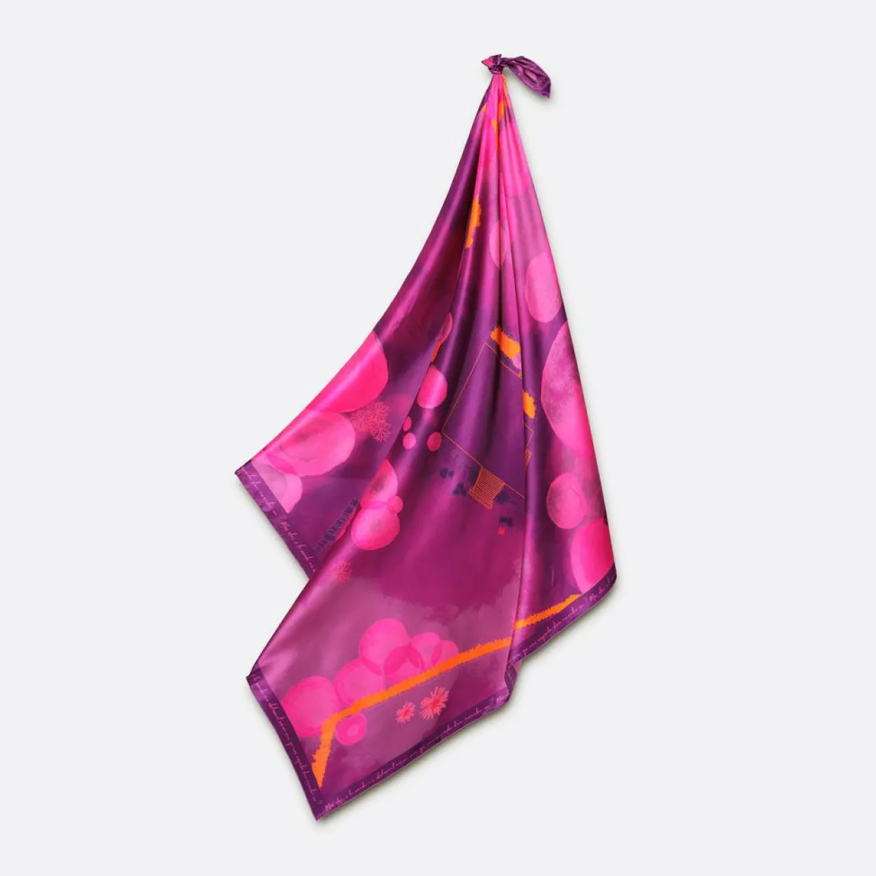 Carré 100% Soie Alice néon - 105x105 cm-Petrusse Sale