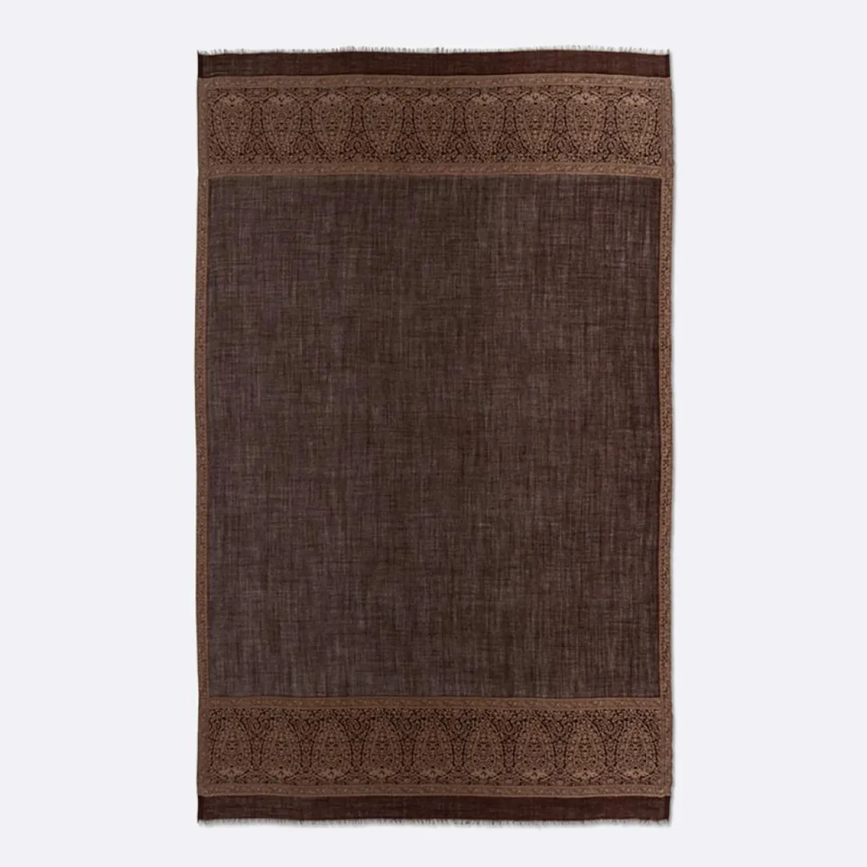 Carré 100% Soie Elisee moka - 130x200 cm-Petrusse Discount