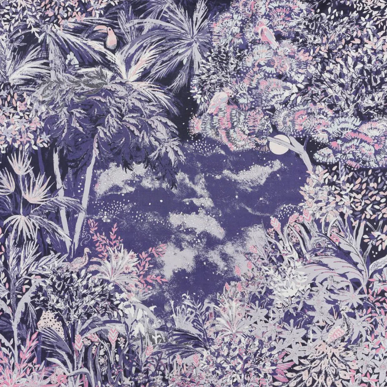 Femme Petrusse Echarpes, Foulards^Carré 100% Soie Idylle lilas - 105x105 cm