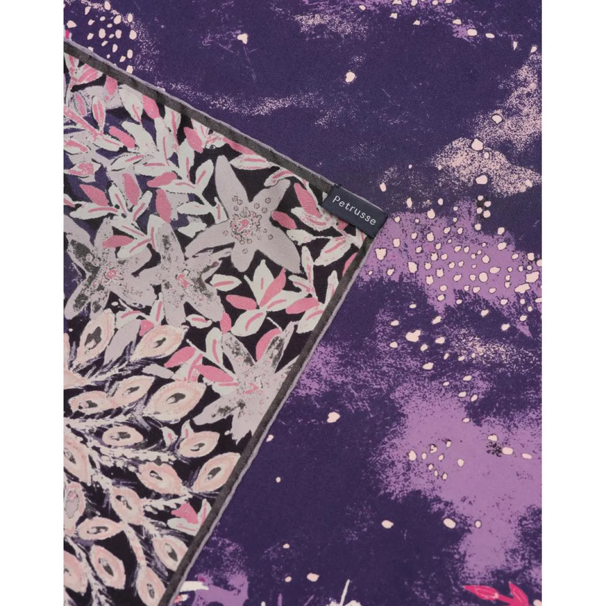 Femme Petrusse Echarpes, Foulards^Carré 100% Soie Idylle lilas - 105x105 cm
