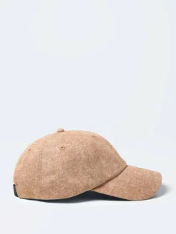 Casquette baseball chinée en coton noisette-Devred Clearance