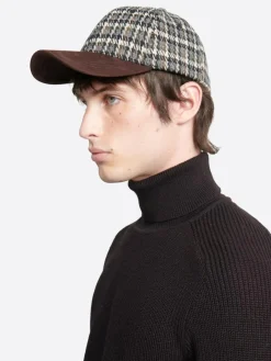 Homme Devred Chapeaux^Casquette baseball pied de coq marronnier