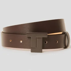 Ceinture en Cuir 8 Bis Belt chocolat-Tara Jarmon New