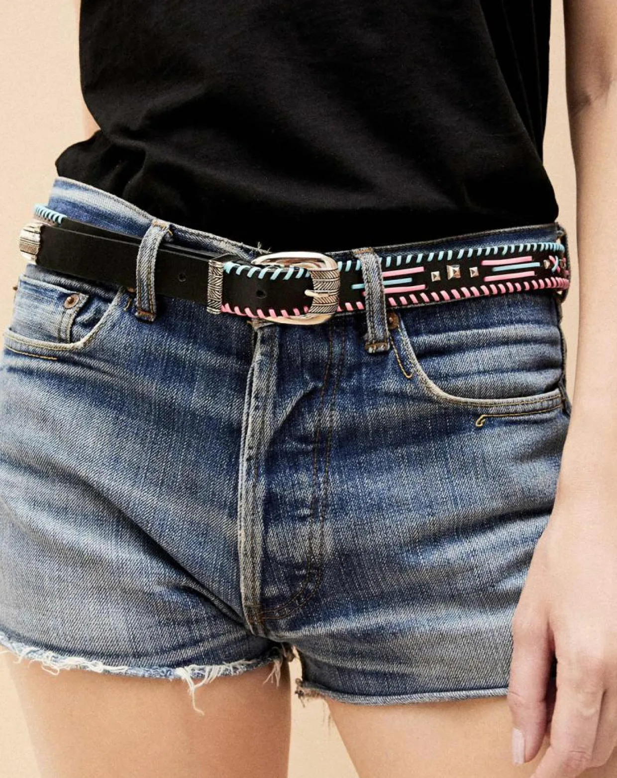 Femme Wild Ceintures^Ceinture en Cuir Dinka noire