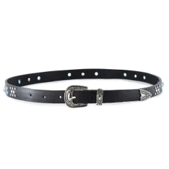 Ceinture en Cuir Discopop noire-Wild