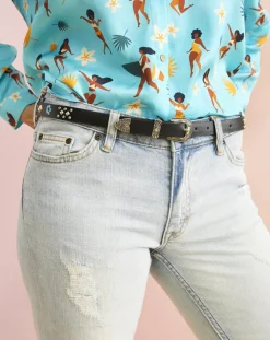 Ceinture en Cuir Discopop noire-Wild