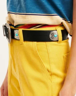 Ceinture en Cuir Kishi noire-Wild Online