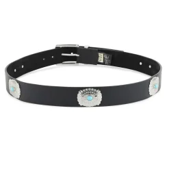 Ceinture en Cuir Kishi noire-Wild Online