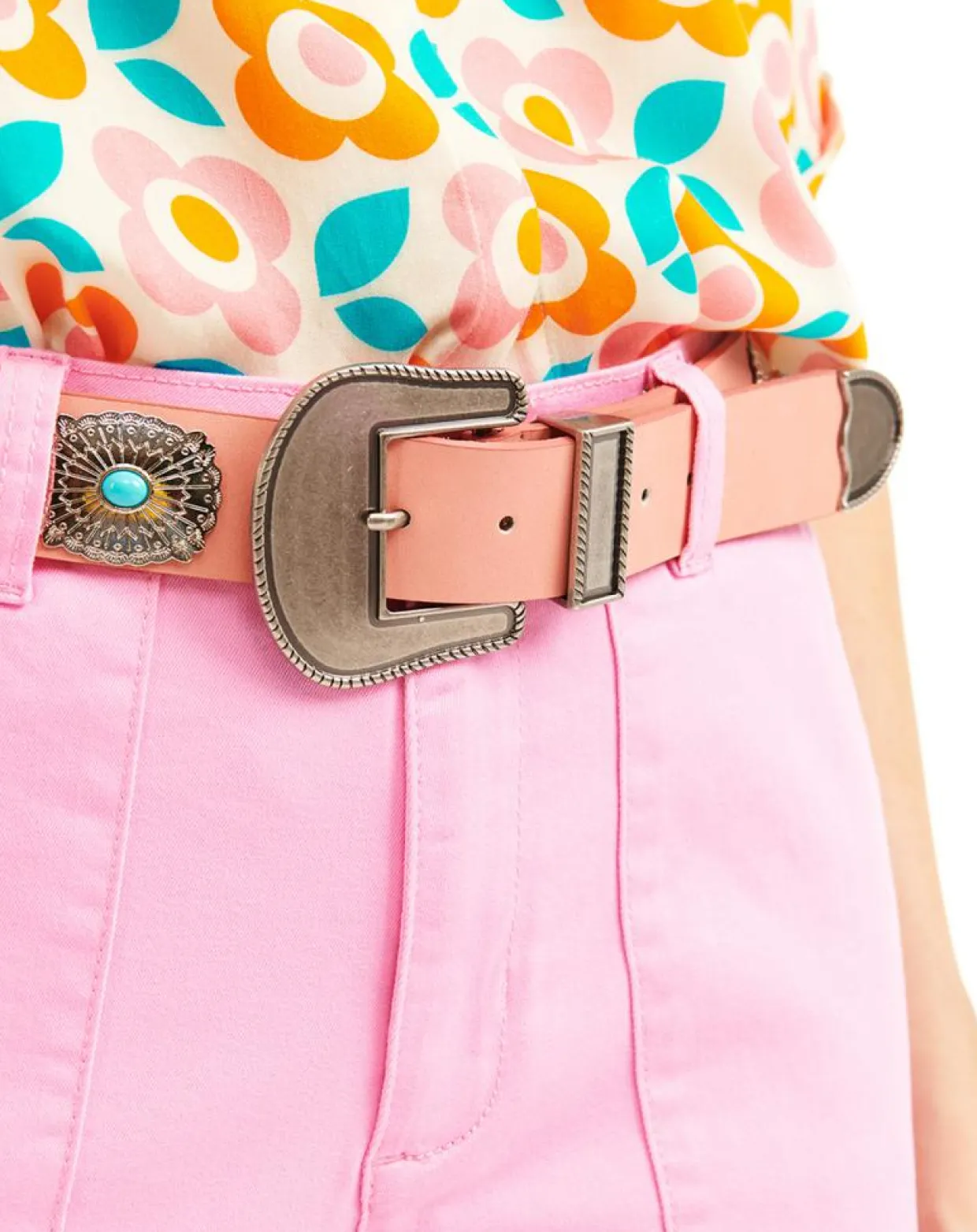 Femme Wild Ceintures^Ceinture en Cuir Kishi rose