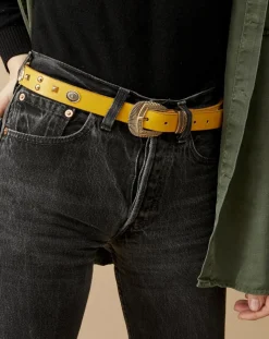 Ceinture en Cuir Sabas maïs-Wild Clearance
