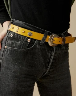 Ceinture en Cuir Sabas maïs-Wild Clearance
