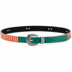 Ceinture en Cuir Sayulita verte-Wild Discount