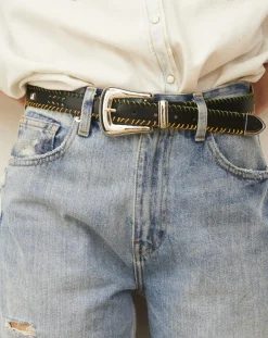 Ceinture tressée Renaldo noire-Wild Outlet