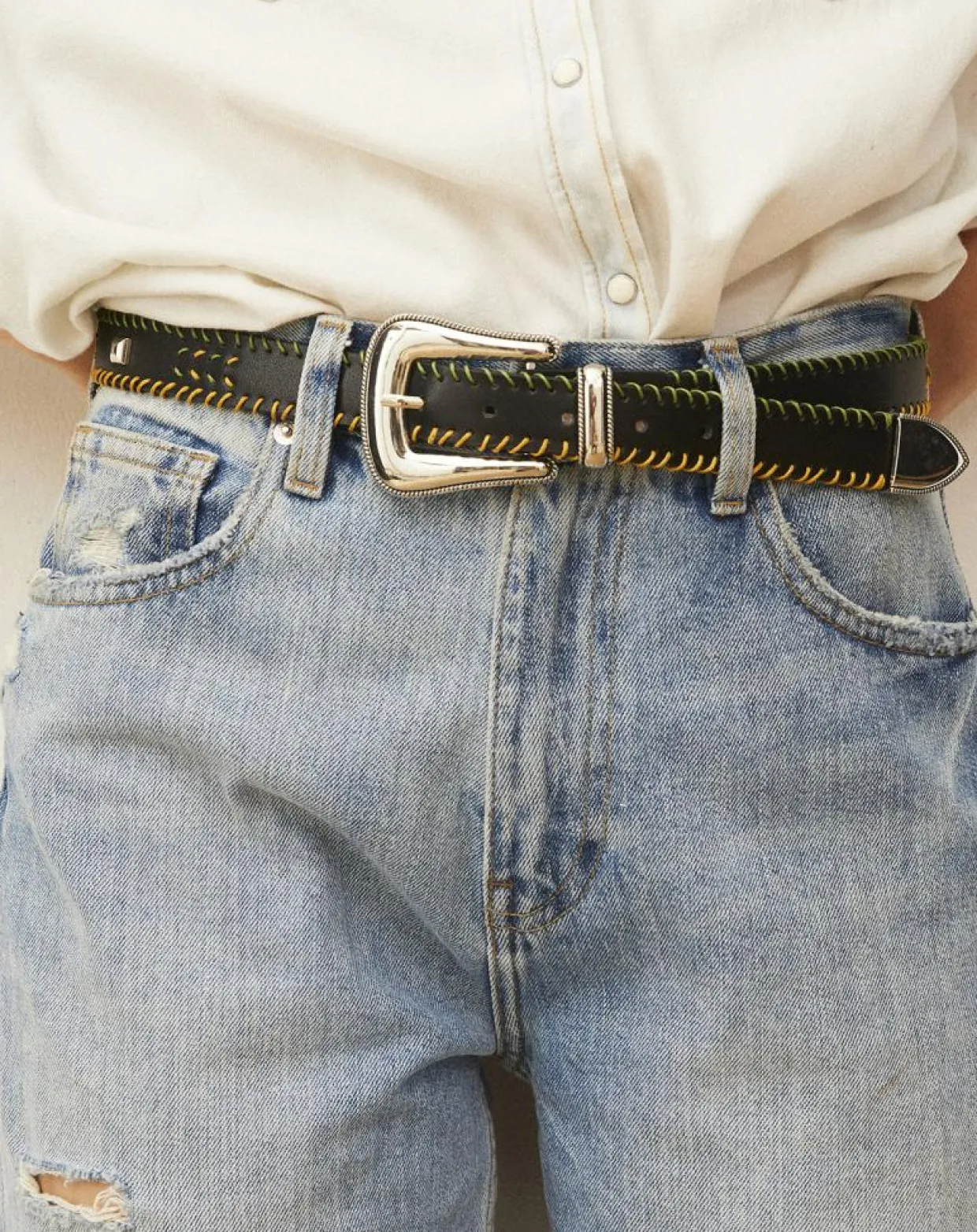 Ceinture tressée Renaldo noire-Wild Outlet